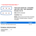 thumbnail image 2 of Valve Cover Gasket Set - Compatible with 1994, 1996 - 2001 Oldsmobile Bravada 4.3L V6 1997 1998 1999 2000, 2 of 2