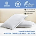 thumbnail image 3 of Bed Pillows for Sleeping - Queen Size(20"x28") Set of 2 Hotel Quality Pillows Allergy Friendly Microfiber Shell Fluffy Down Alternative Filling Pillow Suitable Back Stomach or Side Sleepers White, 3 of 3