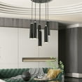 thumbnail image 6 of 46756-68 Livex Lighting Ardmore - 6 Light Pendant in Mid Century Modern Style - 19 Inches wide by 16.5 Inches high-Shiny Black Finish, 6 of 9