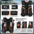thumbnail image 3 of Lightweight Hydration Backpack with Vest Style Straps & 2.5L TPU Water Bladder, Versatile Sleek Multi-Pocket Pack for Hiking, Cycling, Running, Backpacking, Travel, 3 of 6