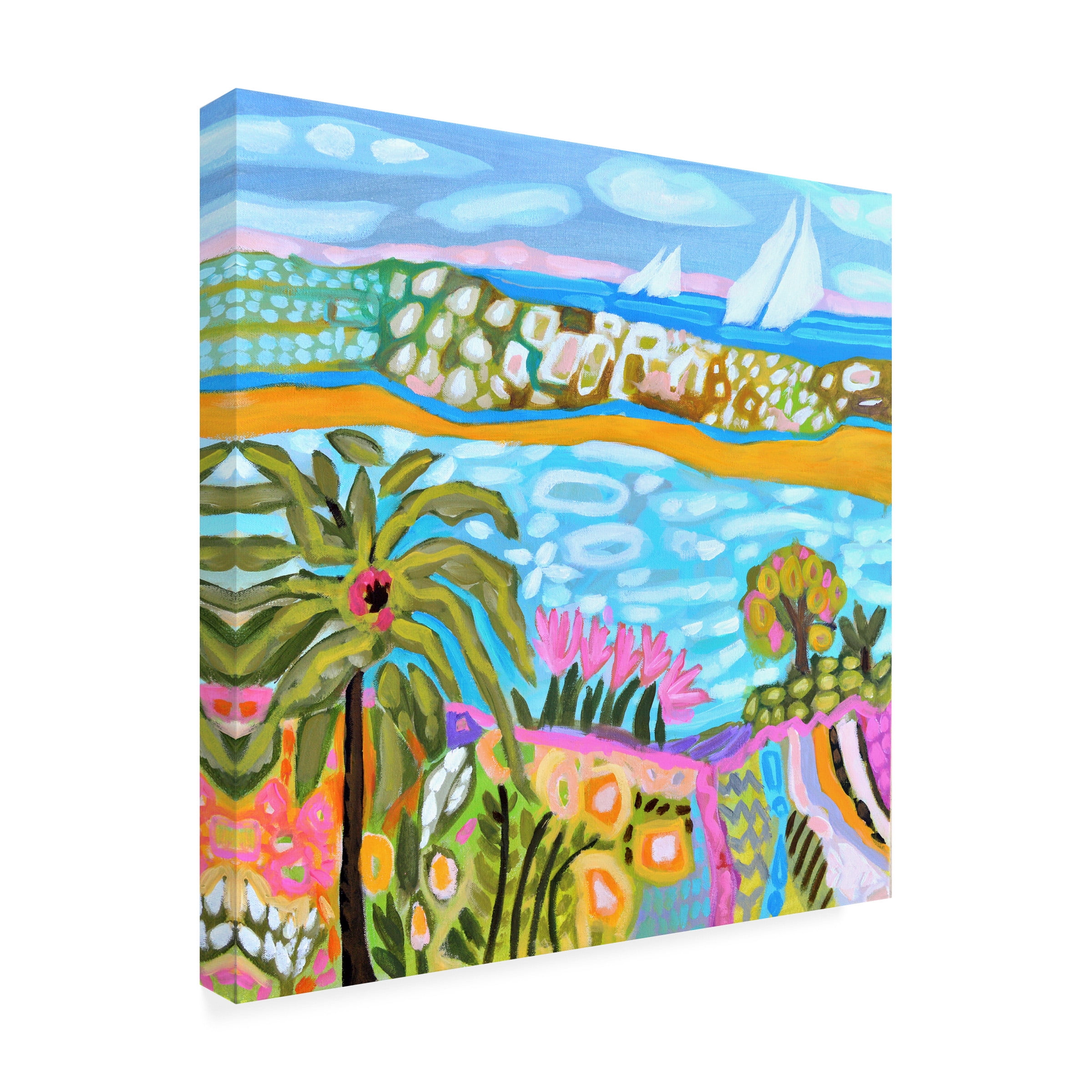 Trademark Fine Art Karen Fields Palm Retreat Canvas Wall Art - 14x14
