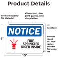 thumbnail image 2 of (2 Pack) Fire Sprinkler Riser Inside Sign, 2 of 7