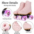 thumbnail image 3 of EONROACOO Roller Skates for Women Girls with Light up Wheels, Adult Pink Skates(Women 8.5/Men 7), 3 of 10
