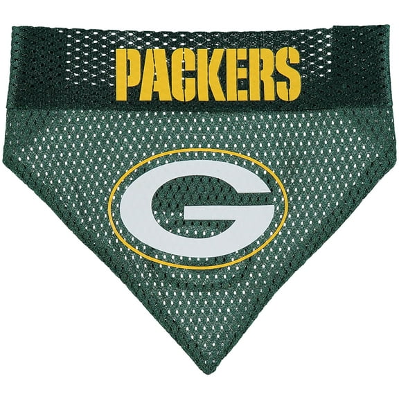 Pets First Nfl Green Bay Packers Reversible Bandana Licensed, Reversible Pet Bandana - 2 Sided Bandana