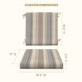 thumbnail image 6 of Stripe Taupe Midback Dining Chair Cushion, 6 of 8
