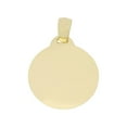 thumbnail image 2 of 14k Yellow Gold, Baptism Christening Engraved Religious Pendant Medal Round 16mm NO Necklace, 2 of 7