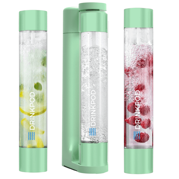 Fizzpod Sparkling Water Maker & Home Soda Carbonator Sparkling Water Machine For Home | Infuses Flavors while Carbonating Beverage Drinks