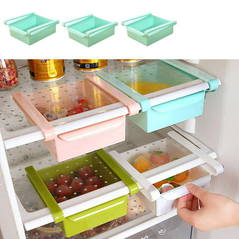 REFSAVER Fridge Storage Containers Produce Saver Stackable Refrigerator  Organizer Bins with Removable Drain Tray Fridge