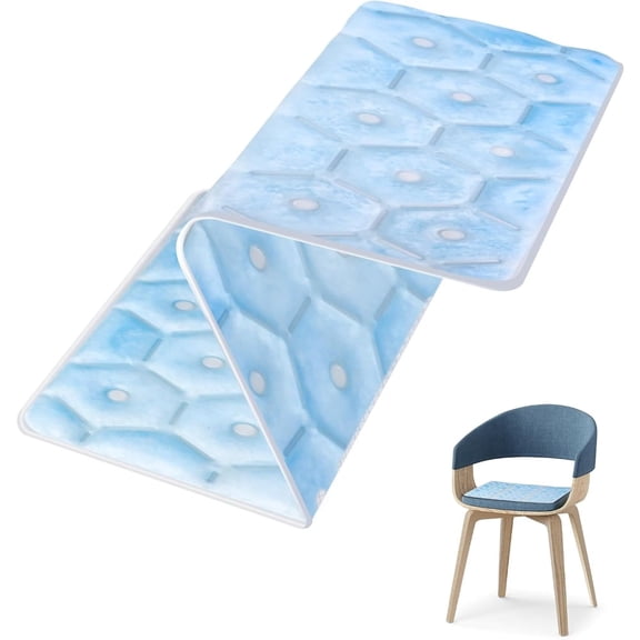 Wenbo Cooling Gel Seat Cushion, Breathable Honeycomb Ice Pad Non-Slip Summer Cooling Mat for Office Chair, Home Stool & Car Seat