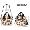 thumbnail image 3 of Insulated Crossbody Lunch Bag 10L Lunch Tote with Adjustable Shoulder Strap for Work Office Picnic Orange-black Butterfly, 3 of 6