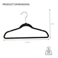 thumbnail image 4 of Simplify Kids 100 Pack Velvet Shirt Hangers with Race Car Icon in Black, 4 of 6
