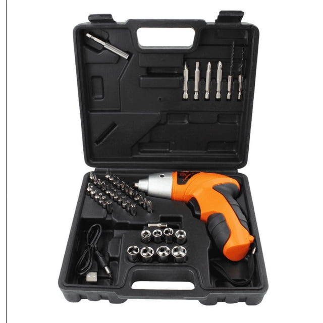 Destornillador eléctrico, destornillador recargable, batería de litio de 3,6 V, mini juego de destornilladores eléctricos, taladro manual recargable A