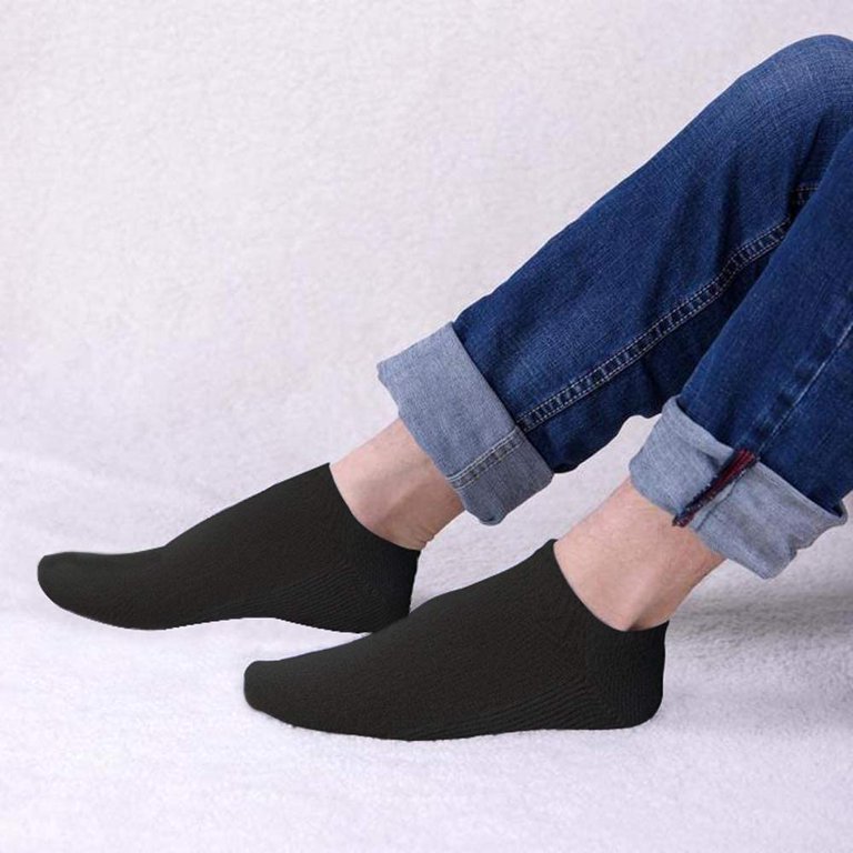 Yacht & Smith Men's No Show Ankle Socks - Big & Tall Bulk Pack, Cotton Sport Socks Size 13-16