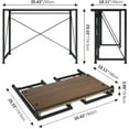 thumbnail image 3 of Folding Computer Desk, 90 x 46 cm Foldable Workstation Table for Home Office, Small Space Study or Laptop Use, 3 of 5