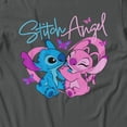 thumbnail image 3 of Disney Lilo & Stitch Angel With Butterflies Men's T Shirt (Charcoal, S-XXXL), 3 of 4