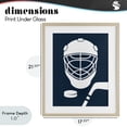 thumbnail image 4 of Stupell Industries Modern Hockey Mask Blue & White Birch Framed Print Under Glass, 17 x 21, by Melody Hogan, 4 of 8
