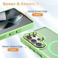 thumbnail image 4 of TJS for Samsung Galaxy S25 Ultra Phone Case, Magnetic Ring Translucent Protective Cover for Samsung S25 Ultra (Green), 4 of 5