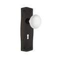 thumbnail image 2 of Nostalgic Warehouse Prawhi_Psg_234_Kh Vintage Farmhouse White Porcelain Passage Door Knob, 2 of 7