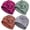 Light Green, Fuchisia, Pink, Light Gray, variant on 4 Pieces Cotton Chemo Turban Headwear, Soft Cancer Headwear Elastic Cancer Cap for Women with Hair Loss
