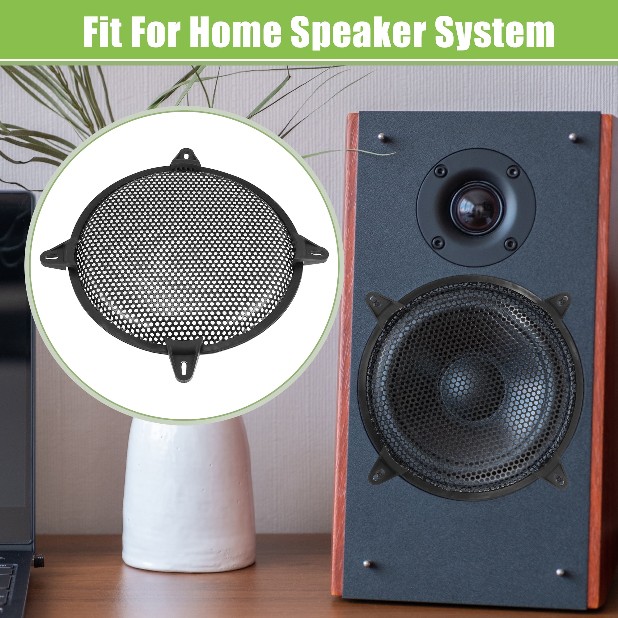 Unique Bargains Universal Car Speaker Grills Cover Protector Case with Screws and Clip 10"
