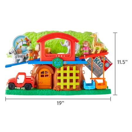 KID CONNECTION ANIMAL ZOO PLAY SET WITH LIGHTS AND SOUNDS, 22 PIECES, TODDLER TOYS