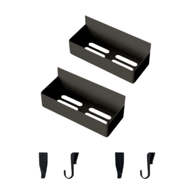 2 piezas de estante para especias de refrigerador, soporte para condimentos, estante de almacenamiento de cocina versátil, práctico y profesional para Negro