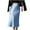 01 Light Blue, variant on Awdenio Womens Skirts Satin High Waist Hidden Elasticized Waistband Flared Casual A Line Midi Skirt