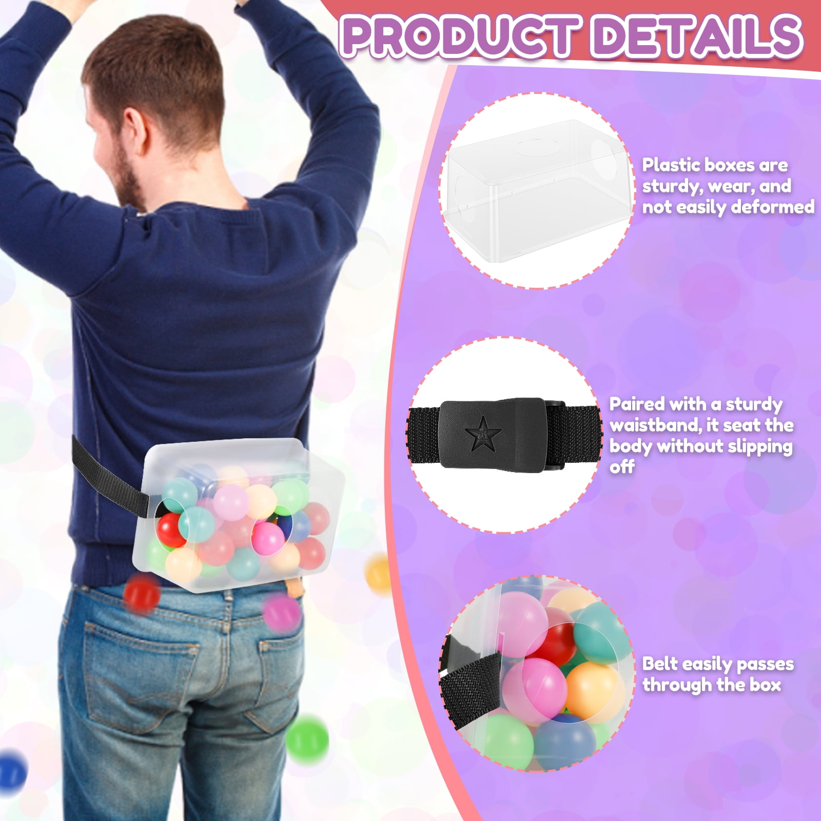 Threns 4 Sets Baby Shower Games Bridal Funniest Baby Shower Play,Interactive Shaking Balls for Boy or Girl,Table Tennis Twerk Game