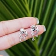 thumbnail image 2 of Vintage Silver Frog Hoop Earrings Versatile Fashion Jewelry for Women, 2 of 4