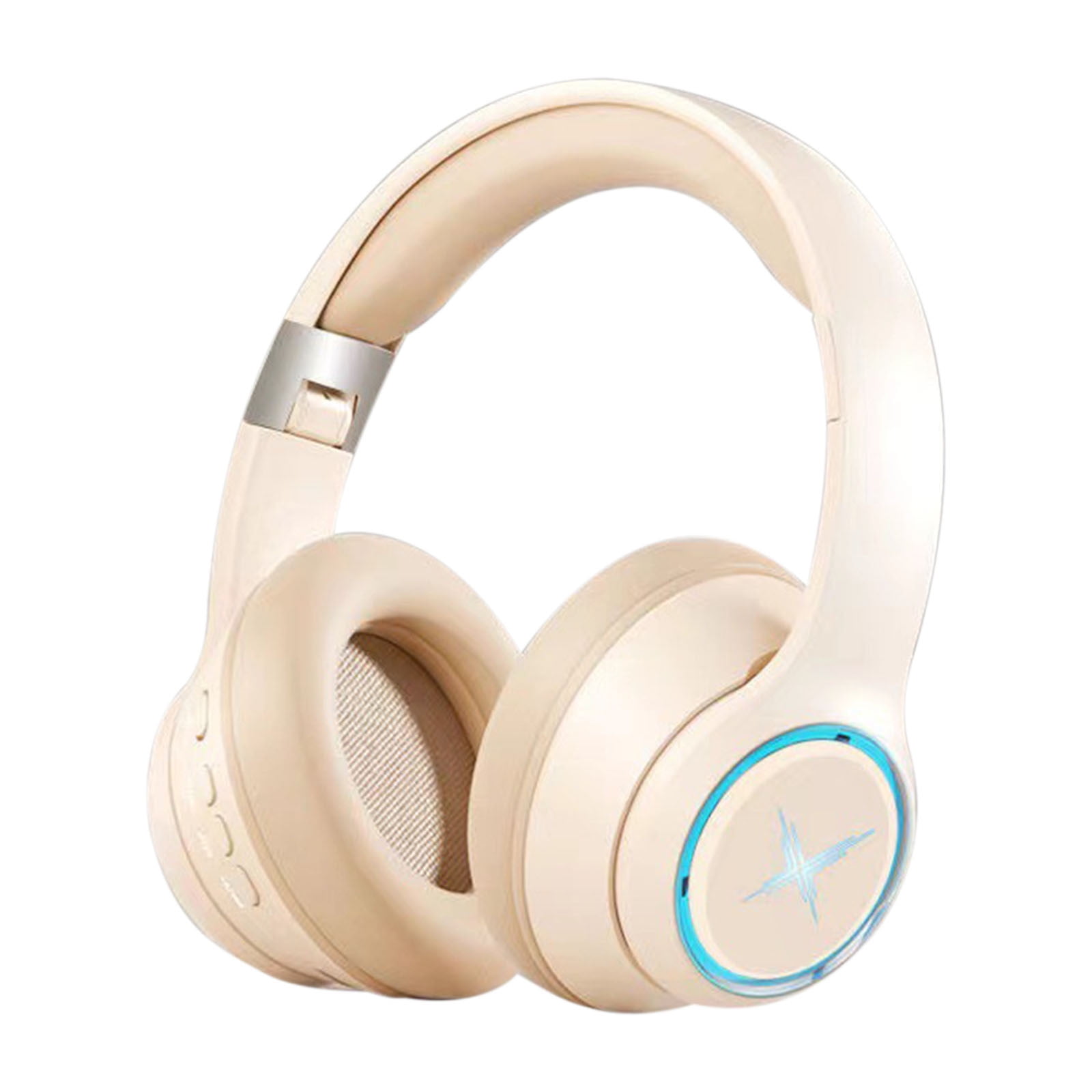 Upgraded Hybrid Active Noise Cancelling Headphones with Transparent Modes,70H Playtime Bluetooth Headphones Wireless Bluetooth with Mic, Deep Bass,3.5MM Cable,Soft-Earpads,Fast Charging - Beige