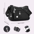 thumbnail image 2 of Crossbody Bags for Women, Multiple Pockets Shoulder Bag, Ladies  Purses Fashion Handle Satchel - Black, 2 of 8