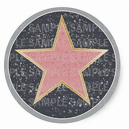 TNCT Hollywood Walk of Fame Birthday Themed Edible Image Cake Topper For Quarter Sheet Cake