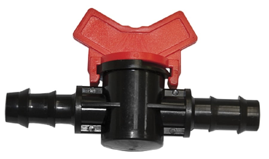 3/4" Red Barbed Water Shut Off Inline Valve HIGH Quality SAVE $$ W/ BAY HYDRO $$ 