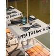 thumbnail image 2 of Fsddascl Happy Father's Day Outdoor Tablecloth - 54x54 Inch Square Dining Table Cover, Funny Bow Beard Watercolor Waterproof Outdoor Table Cloth with Umbrella Hole & Zipper for Picnic/Patio/Party, 2 of 7