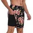 thumbnail image 2 of Balery Rose Flowers Mens Swim Trunks Swim Shorts for Men Quick Dry Inseam Beach Shorts with Compression Liner Pocket-Medium, 2 of 9