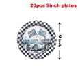 thumbnail image 4 of 140 Pcs Race Car Birthday Party Decorations, Checked Race Car Theme Plates and Napkins Party Supplies, Racing Sports Disposable Tableware Set, Serve 20 Guests, 4 of 11