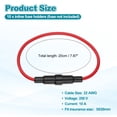 thumbnail image 2 of 10 Piezas Portafusibles en Línea Tipo Tornillo 5X20mm, Fusible de Anillo con Plomo Rápido de 250V 10A con Cable de 22AWG de 20cm, 2 of 6