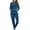 Blue, variant on Wdfiry Womens 2 Piece Outfits Lounge Sets for Women Full Zipper Hooded Sweatshirt and Jogger Pant Tracksuit Sets Casual Solid 2 Piece Sets with Pocket