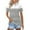 White, variant on Susanny Women's Golf Polo T Shirts Color Block Striped Lightweight Moisture Wicking Short Sleeve Shirt Quick Dry 3-Button Gray S