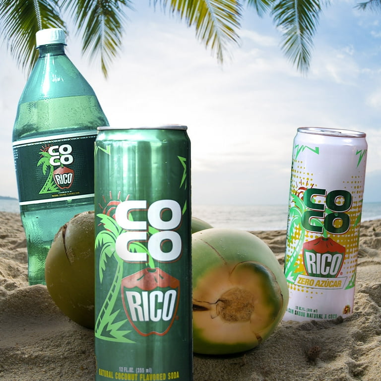 Coco Rico Regular Soda, Coco Rico Natural Coconut Flavored Soda 8