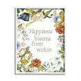 thumbnail image 2 of Stupell Industries Happiness Blooms From Within Comforting Floral Border Graphic Art White Framed Art Print Wall Art, Design by Susan Ball, 2 of 5