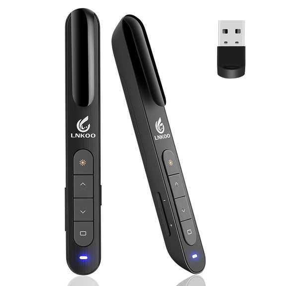 LNKOO Wireless Presenter,Support Hyperlink RF 2.4GHz Powerpoint PPT Clicker Presentation Remote Control Laser Pointer Flip Pen