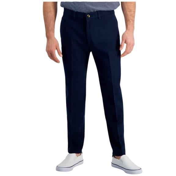 Kenneth Cole Mens Slim fit Dress Pants 36 / 32 Navy Blue Solid Stretch