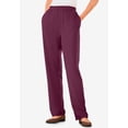 thumbnail image 2 of Woman Within Plus Size Tall 7-Day Straight-Leg Elastic-Waist Stretchy Knit Pant, 2 of 6