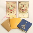 thumbnail image 3 of Tarjetas de Feliz Navidad, árbol de Navidad, regalo de invierno, tarjetas Pop-Up, pegatinas de decoración de Navidad, tarjetas de felicitación de Año Nuevo cortadas con láser, 3 of 4