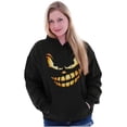 thumbnail image 3 of Halloween Evil Pumpkin Costume Unisex Plus Fleece Graphic Hoodie Brisco Brands 3X, 3 of 5