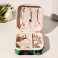 thumbnail image 6 of Sea Horse Travel Portable Square Display Case Decorative Box Jewelry Stand Earring Holder for Girls and Women: Stores Rings, Earrings, Necklaces, Bracelets, and More, 6 of 6