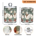 thumbnail image 5 of Yayeee 2 Pack Qtip Holder Bathroom Cotton Swab Canister with Lid Clear Dispenser Set, Winter Goose Scarves, 5 of 6