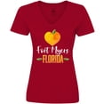thumbnail image 3 of Inktastic Fort Myers Florida Orange in Heart Women's V-Neck T-Shirt, 3 of 5