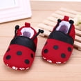 thumbnail image 1 of Bolsa Zapatos de bebé con patrón de mariquita roja, zapatos suaves con banda elástica para primeros pasos (11cm), 1 of 8